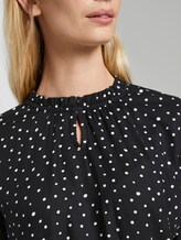 Bluse mit Raffung - Frauen - black and white dot design Bluse mit Raffung - Frauen - black and white dot design - 9 - TOM TAILOR