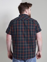 Kariertes Kurzarmhemd - Männer - navy red big check Kariertes Kurzarmhemd - Männer - navy red big check - 2 - Men Plus