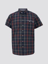 Kariertes Kurzarmhemd - Männer - navy red big check Kariertes Kurzarmhemd - Männer - navy red big check - 7 - Men Plus