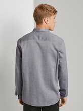 Hemd mit Turn-Ups und Brusttasche - Männer - blue white dobby structure Hemd mit Turn-Ups und Brusttasche - Männer - blue white dobby structure - 2 - TOM TAILOR Denim