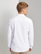 Hemd mit Turn-Ups und Brusttasche - Männer - white dobby structure Hemd mit Turn-Ups und Brusttasche - Männer - white dobby structure - 2 - TOM TAILOR Denim