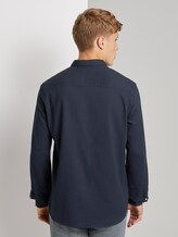 Hemd mit Turn-Ups und Brusttasche - Männer - navy dobby structure Hemd mit Turn-Ups und Brusttasche - Männer - navy dobby structure - 2 - TOM TAILOR Denim
