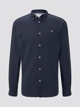 Hemd mit Turn-Ups und Brusttasche - Männer - navy dobby structure Hemd mit Turn-Ups und Brusttasche - Männer - navy dobby structure - 7 - TOM TAILOR Denim