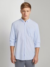 Hemd mit 3/4-Arm - Männer - light blue slub stripe Hemd mit 3/4-Arm - Männer - light blue slub stripe - 1 - TOM TAILOR Denim
