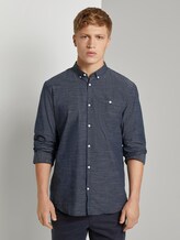 Hemd mit 3/4-Arm - Männer - blue slub stripe Hemd mit 3/4-Arm - Männer - blue slub stripe - 1 - TOM TAILOR Denim