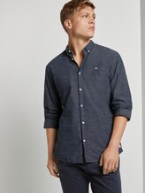 Hemd mit 3/4-Arm - Männer - blue slub stripe Hemd mit 3/4-Arm - Männer - blue slub stripe - 5 - TOM TAILOR Denim