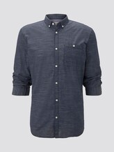 Hemd mit 3/4-Arm - Männer - blue slub stripe Hemd mit 3/4-Arm - Männer - blue slub stripe - 7 - TOM TAILOR Denim