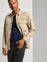 Lockere Hemdjacke mit Brusttaschen - Männer - Smoked Beige Lockere Hemdjacke mit Brusttaschen - Männer - Smoked Beige - 5 - TOM TAILOR Denim