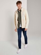 Gemustertes Hemd mit kurzem Stehkragen - Männer - olive mini jaquard pattern Gemustertes Hemd mit kurzem Stehkragen - Männer - olive mini jaquard pattern - 3 - TOM TAILOR Denim
