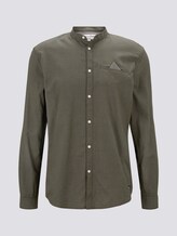 Gemustertes Hemd mit kurzem Stehkragen - Männer - olive mini jaquard pattern Gemustertes Hemd mit kurzem Stehkragen - Männer - olive mini jaquard pattern - 7 - TOM TAILOR Denim