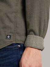 Gemustertes Hemd mit kurzem Stehkragen - Männer - olive mini jaquard pattern Gemustertes Hemd mit kurzem Stehkragen - Männer - olive mini jaquard pattern - 9 - TOM TAILOR Denim