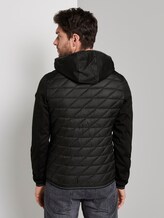 Hybrid-Steppjacke mit Kapuze - Männer - Black Hybrid-Steppjacke mit Kapuze - Männer - Black - 2 - TOM TAILOR