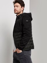 Hybrid-Steppjacke mit Kapuze - Männer - Black Hybrid-Steppjacke mit Kapuze - Männer - Black - 5 - TOM TAILOR