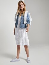 Gepunktetes Volantkleid in Midi-Länge - Frauen - offwhite black dot print Gepunktetes Volantkleid in Midi-Länge - Frauen - offwhite black dot print - 3 - TOM TAILOR