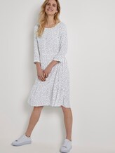 Gepunktetes Volantkleid in Midi-Länge - Frauen - offwhite black dot print Gepunktetes Volantkleid in Midi-Länge - Frauen - offwhite black dot print - 5 - TOM TAILOR