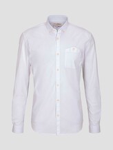 Shirt with a chest pocket - Men - White Shirt with a chest pocket - Men - White - 7 - TOM TAILOR Denim