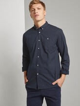 Gemustertes Hemd mit Stretch-Anteil - Männer - navy twisted element print Gemustertes Hemd mit Stretch-Anteil - Männer - navy twisted element print - 5 - TOM TAILOR Denim