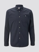 Gemustertes Hemd mit Stretch-Anteil - Männer - navy twisted element print Gemustertes Hemd mit Stretch-Anteil - Männer - navy twisted element print - 7 - TOM TAILOR Denim