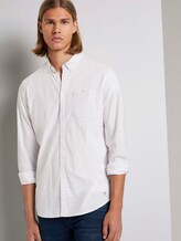 Gemustertes Hemd mit Stretch-Anteil - Männer - white twisted element print Gemustertes Hemd mit Stretch-Anteil - Männer - white twisted element print - 5 - TOM TAILOR Denim