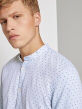 Gemustertes Stehkragen-Hemd mit 3/4-Arm - Männer - blue filled triangle print Gemustertes Stehkragen-Hemd mit 3/4-Arm - Männer - blue filled triangle print - 10 - TOM TAILOR Denim
