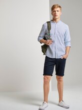 Gemustertes Stehkragen-Hemd mit 3/4-Arm - Männer - blue filled triangle print Gemustertes Stehkragen-Hemd mit 3/4-Arm - Männer - blue filled triangle print - 3 - TOM TAILOR Denim