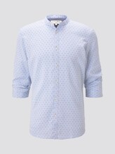 Gemustertes Stehkragen-Hemd mit 3/4-Arm - Männer - blue filled triangle print Gemustertes Stehkragen-Hemd mit 3/4-Arm - Männer - blue filled triangle print - 7 - TOM TAILOR Denim