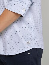Gemustertes Stehkragen-Hemd mit 3/4-Arm - Männer - blue filled triangle print Gemustertes Stehkragen-Hemd mit 3/4-Arm - Männer - blue filled triangle print - 9 - TOM TAILOR Denim