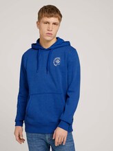 Hoodie mit Print - Männer - Shiny Royal Hoodie mit Print - Männer - Shiny Royal - 1 - TOM TAILOR Denim