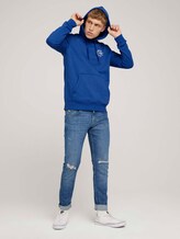 Hoodie mit Print - Männer - Shiny Royal Hoodie mit Print - Männer - Shiny Royal - 3 - TOM TAILOR Denim