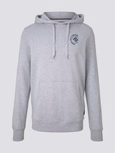 Hoodie mit Print - Männer - Light Stone Grey Melange Hoodie mit Print - Männer - Light Stone Grey Melange - 7 - TOM TAILOR Denim