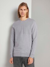 Sweatshirt mit Stepp-Struktur - Männer - Light Stone Grey Melange Sweatshirt mit Stepp-Struktur - Männer - Light Stone Grey Melange - 1 - TOM TAILOR Denim