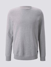 Sweatshirt mit Stepp-Struktur - Männer - Light Stone Grey Melange Sweatshirt mit Stepp-Struktur - Männer - Light Stone Grey Melange - 7 - TOM TAILOR Denim