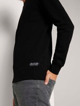 Sweatshirt met stappenstructuur - Mannen - Black Sweatshirt met stappenstructuur - Mannen - Black - 9 - TOM TAILOR Denim