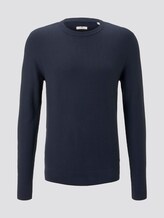 Pullover mit Streifenstruktur - Männer - Dark Blue Pullover mit Streifenstruktur - Männer - Dark Blue - 7 - TOM TAILOR