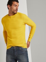Pullover mit Streifenstruktur - Männer - Californian Yellow Pullover mit Streifenstruktur - Männer - Californian Yellow - 5 - TOM TAILOR