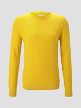 Pullover mit Streifenstruktur - Männer - Californian Yellow Pullover mit Streifenstruktur - Männer - Californian Yellow - 7 - TOM TAILOR