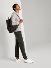 Pullover mit Streifenstruktur - Männer - Light Stone Grey Melange Pullover mit Streifenstruktur - Männer - Light Stone Grey Melange - 3 - TOM TAILOR