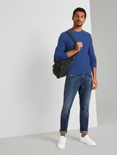 Pullover mit Streifenstruktur - Männer - after dark blue Pullover mit Streifenstruktur - Männer - after dark blue - 3 - TOM TAILOR