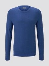 Pullover mit Streifenstruktur - Männer - after dark blue Pullover mit Streifenstruktur - Männer - after dark blue - 7 - TOM TAILOR