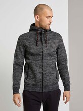 Kapuzenjacke mit Innenfutter - Männer - Black Grey Mouline Kapuzenjacke mit Innenfutter - Männer - Black Grey Mouline - 1 - TOM TAILOR