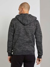Kapuzenjacke mit Innenfutter - Männer - Black Grey Mouline Kapuzenjacke mit Innenfutter - Männer - Black Grey Mouline - 2 - TOM TAILOR