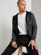 Kapuzenjacke mit Innenfutter - Männer - Black Grey Mouline Kapuzenjacke mit Innenfutter - Männer - Black Grey Mouline - 5 - TOM TAILOR