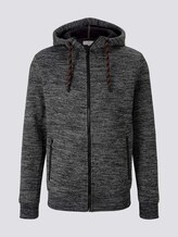 Kapuzenjacke mit Innenfutter - Männer - Black Grey Mouline Kapuzenjacke mit Innenfutter - Männer - Black Grey Mouline - 7 - TOM TAILOR