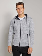 Kapuzenjacke mit Innenfutter - Männer - white grey mouline Kapuzenjacke mit Innenfutter - Männer - white grey mouline - 1 - TOM TAILOR