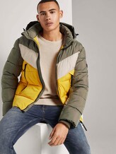 Puffer jacket with a detachable hood - Men - tri color colorblock Puffer jacket with a detachable hood - Men - tri color colorblock - 5 - TOM TAILOR Denim