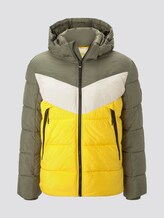 Puffer jacket with a detachable hood - Men - tri color colorblock Puffer jacket with a detachable hood - Men - tri color colorblock - 7 - TOM TAILOR Denim
