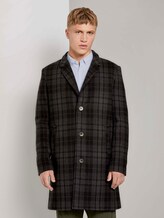Moderner Mantel aus Wollgemisch - Männer - dark grey black check Moderner Mantel aus Wollgemisch - Männer - dark grey black check - 1 - TOM TAILOR Denim