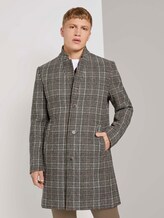 Moderner Mantel aus Wollgemisch - Männer - beige rust check Moderner Mantel aus Wollgemisch - Männer - beige rust check - 1 - TOM TAILOR Denim