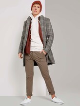 Moderner Mantel aus Wollgemisch - Männer - beige rust check Moderner Mantel aus Wollgemisch - Männer - beige rust check - 3 - TOM TAILOR Denim