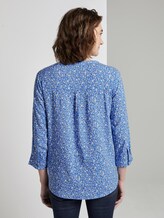 Gemusterte Bluse - Frauen - blue and white flower design Gemusterte Bluse - Frauen - blue and white flower design - 2 - TOM TAILOR